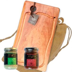 Regalo Tabla de Madera y Pasta de Ají