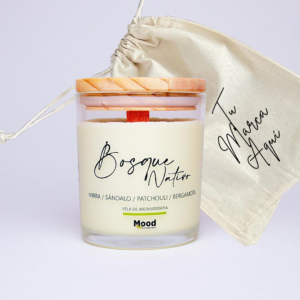 Vela aromática Bosque Nativo Mood 190 ml con cera de soja y notas amaderadas