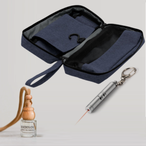 Necessaire con puntero láser linterna y aromatizador Madison en regalo corporativo personalizable