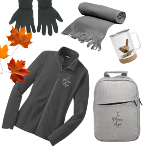 Pack de regalo para el Día del Trabajador con chaqueta micropolar, mug térmico KORK y mochila porta-notebook ALASKA