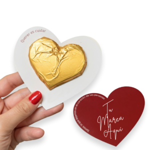 Bombón macizo corazón 15 g chocolate bitter Día del Amor y la Amistad