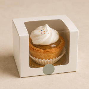 Tacita de Dulces Issa con manjar y merengue en caja individual para regalo corporativo