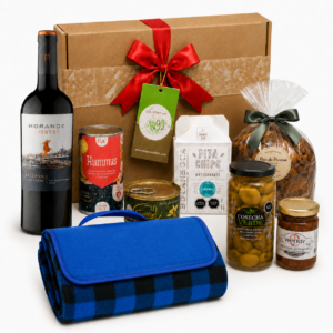 Caja manta de picnic y picoteo 7 sabores